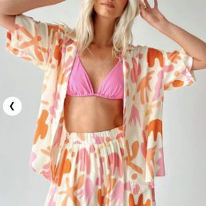 Princess Polly Pink and orange "Jackson"  2 piece summer set unworn!